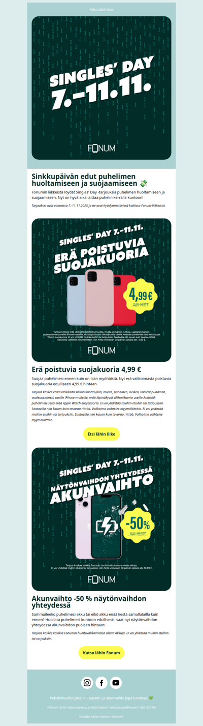 Katso Singles' Day tarjoukset ⚡️