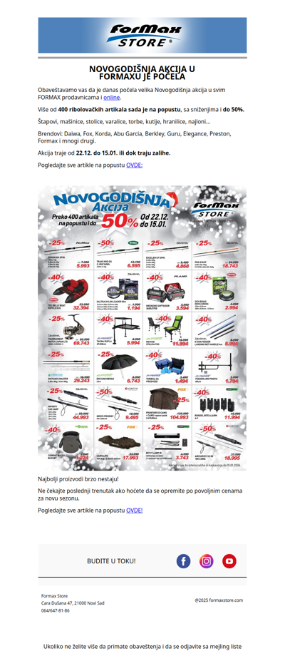 NOVOGODIŠNJA AKCIJA U FORMAXU JE POČELA