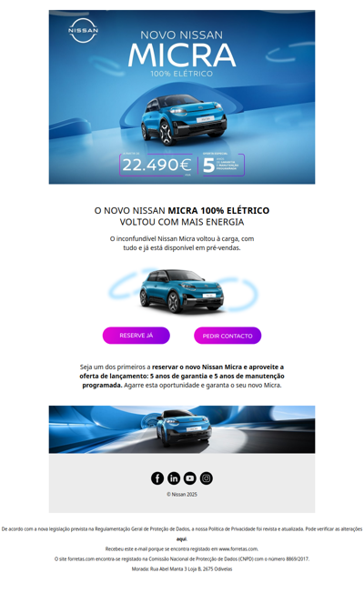 Novo Nissan Micra já disponível. Conheça-o e aproveite os 5 anos de garantia.