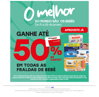 Tudo para o conforto do seu bebé!