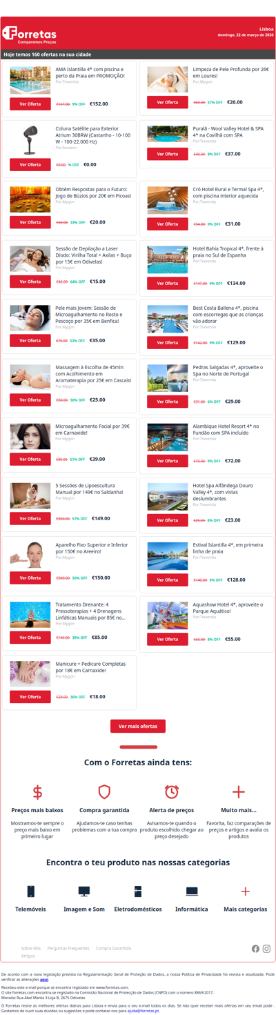 152€ por AMA Islantilla 4* com piscina e perto da Praia em | Coluna Satélite para Exterior Atrium 30BRW (Castanho | 20€ por Obtém Respostas para o Futuro: Jogo de Búzios por