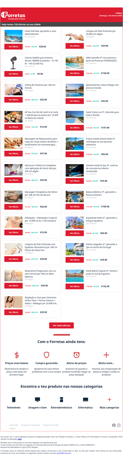 28€ por Hotel Golf Mar, aproveite a vista deslumbrante | Coluna Satélite para Exterior Atrium 30BRW (Castanho | Lifting de Pestanas por 25€ em Oeiras!