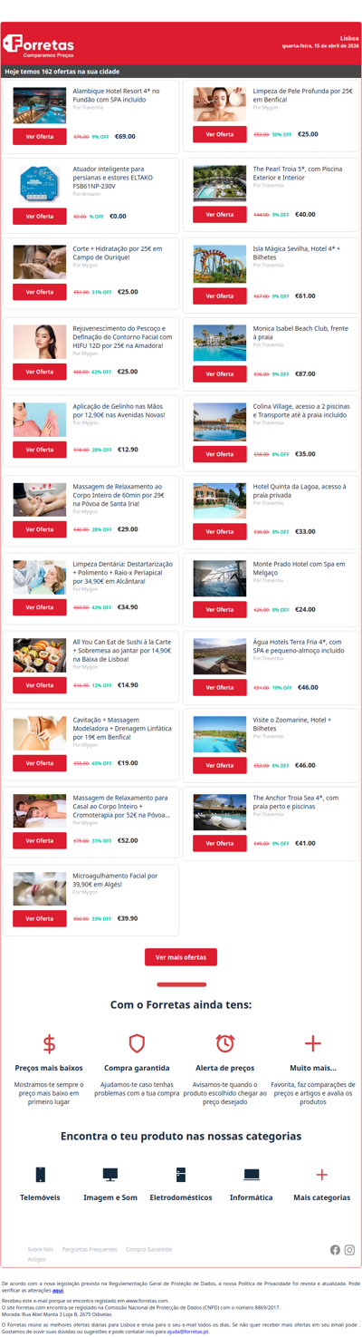 69€ por Alambique Hotel Resort 4* no Fundão com SPA incluído | 0€ por Atuador inteligente para persianas e estores ELTAKO | Corte + Hidratação por 25€ em Campo de Ourique!