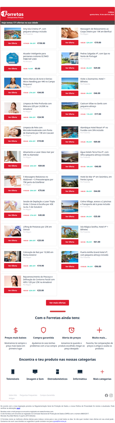 158€ por Smy Isla Cristina 4*, com pequeno-almoço incluído | 0€ por Atuador inteligente para persianas e estores ELTAKO | 44€ por Retira Marcas de Acne e Estrias: Micro Needling por