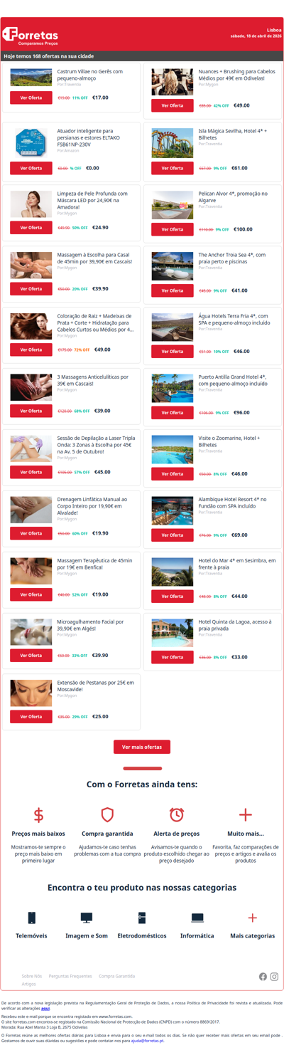 17€ por Castrum Villae no Gerês com pequeno-almoço | 0€ por Atuador inteligente para persianas e estores ELTAKO | Limpeza de Pele Profunda com Máscara LED por 24,90€