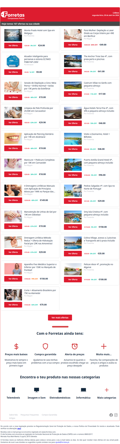 24€ por Monte Prado Hotel com Spa em Melgaço | 0€ por Atuador inteligente para persianas e estores ELTAKO | 15€ por Sessão de Depilação a Cera: Meia Perna + Virilha Normal