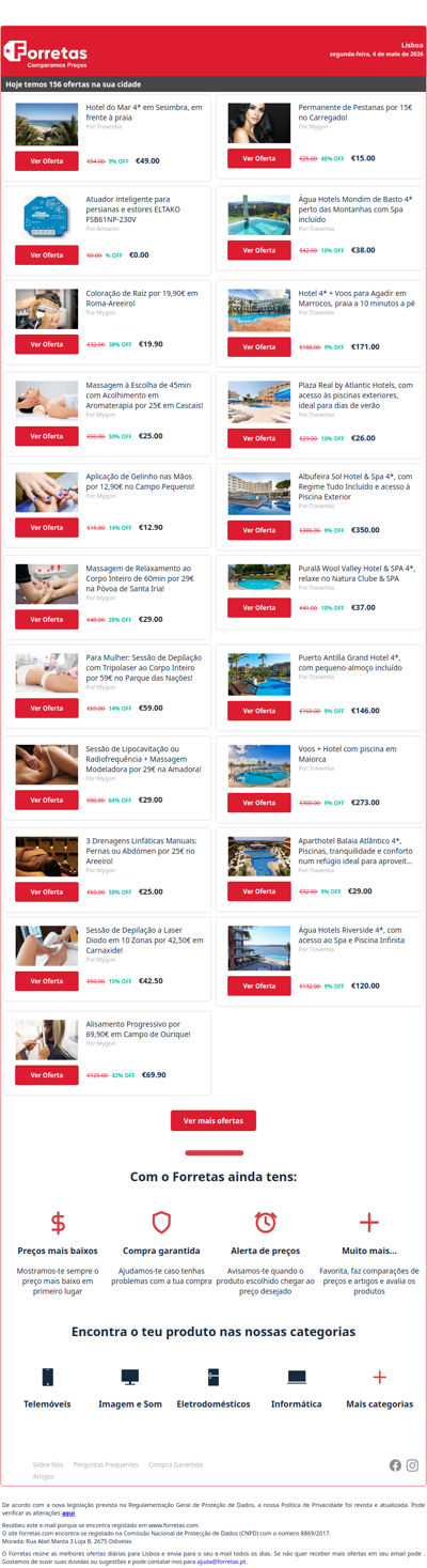 49€ por Hotel do Mar 4* em Sesimbra, em frente à praia | 0€ por Atuador inteligente para persianas e estores ELTAKO | Coloração de Raíz por 19,90€ em Roma-Areeiro!