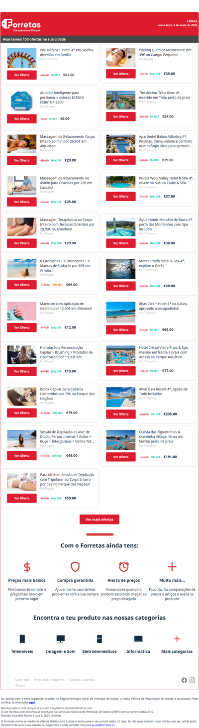 62€ por Isla Mágica + Hotel 4* em Sevilha, diversão em família | 0€ por Atuador inteligente para persianas e estores ELTAKO | Massagem de Relaxamento Corpo Inteiro 60 min por 29,90€
