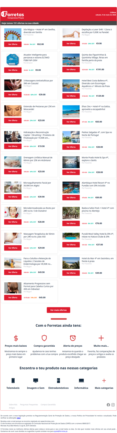62€ por Isla Mágica + Hotel 4* em Sevilha, diversão em família | 0€ por Atuador inteligente para persianas e estores ELTAKO | 3 Massagens Anticelulíticas por 39€ em Cascais!