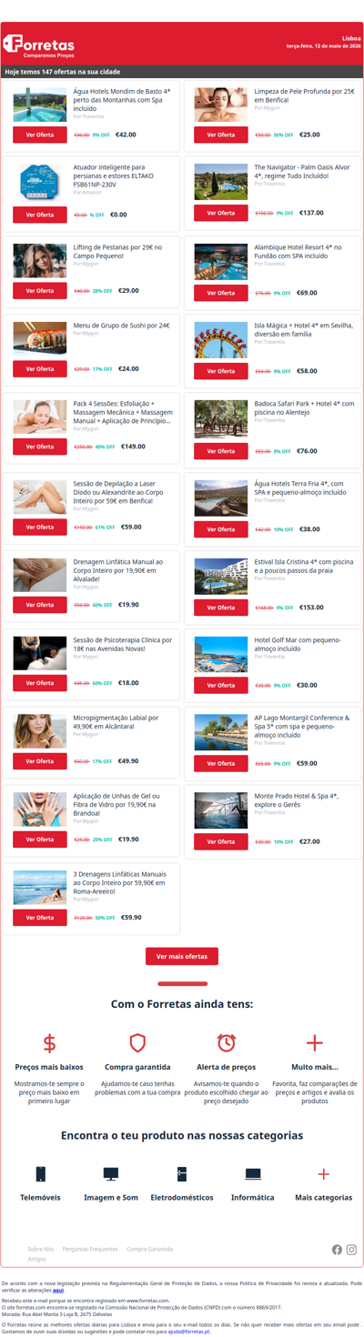 42€ por Água Hotels Mondim de Basto 4* perto das Montanhas | 0€ por Atuador inteligente para persianas e estores ELTAKO | Lifting de Pestanas por 29€ no Campo Pequeno!