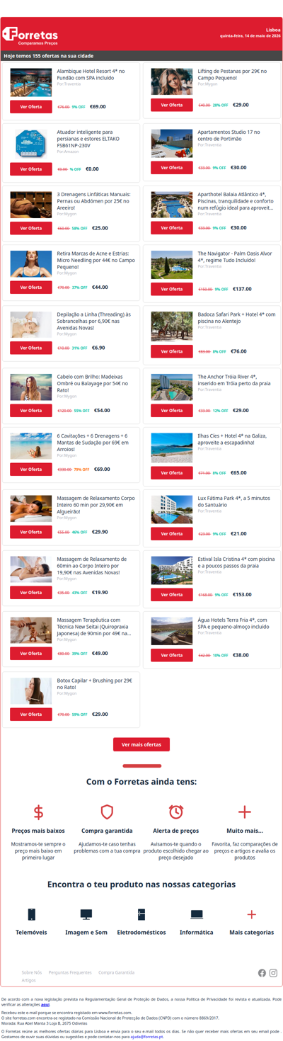 69€ por Alambique Hotel Resort 4* no Fundão com SPA incluído | 0€ por Atuador inteligente para persianas e estores ELTAKO | 25€ por 3 Drenagens Linfáticas Manuais: Pernas ou Abdómen
