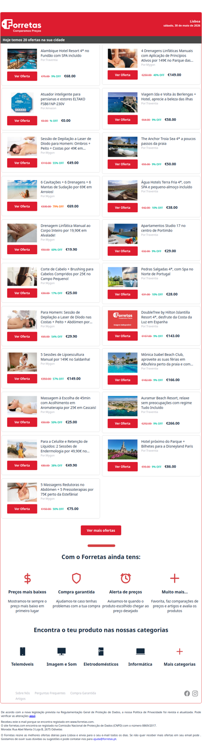 68€ por Alambique Hotel Resort 4* no Fundão com SPA incluído | 0€ por Atuador inteligente para persianas e estores ELTAKO | 49€ por Sessão de Depilação a Laser de Díodo para Homem: Ombros
