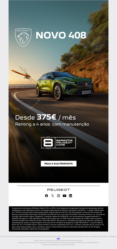 Conheça o Novo PEUGEOT 408. WOW Garantido!