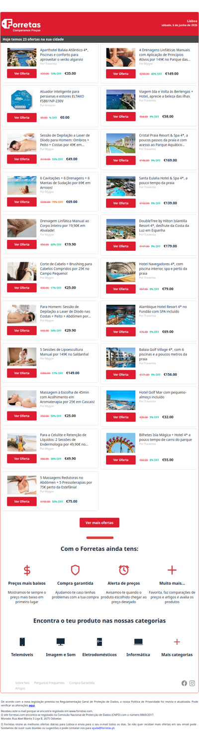 35€ por Aparthotel Balaia Atlântico 4*, Piscinas e conforto | 0€ por Atuador inteligente para persianas e estores ELTAKO | 49€ por Sessão de Depilação a Laser de Díodo para Homem: Ombros