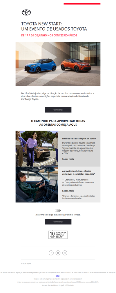 Toyota New Start: ofertas em usados Toyota