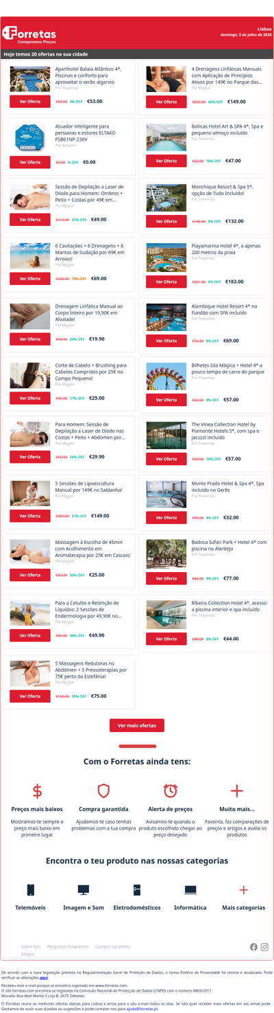 53€ por Aparthotel Balaia Atlântico 4*, Piscinas e conforto | 0€ por Atuador inteligente para persianas e estores ELTAKO | 49€ por Sessão de Depilação a Laser de Díodo para Homem: Ombros
