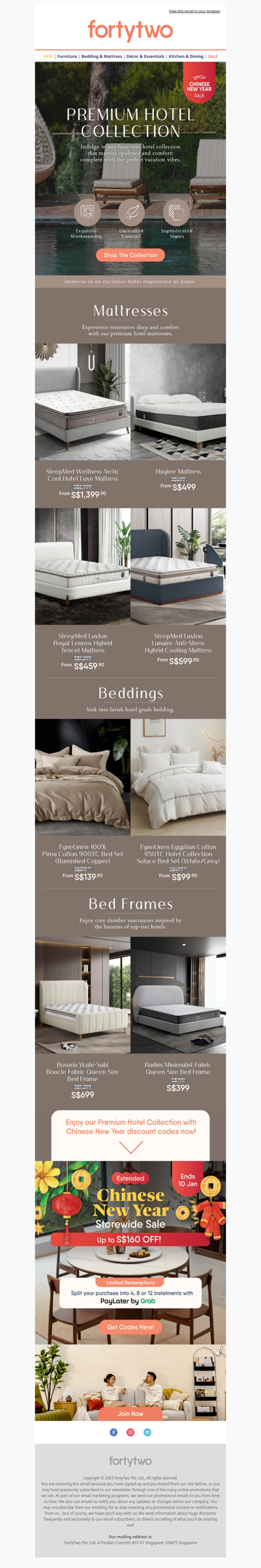 ✨ Enjoy Hotel Grade Bedding, Mattresses & More This New Year!