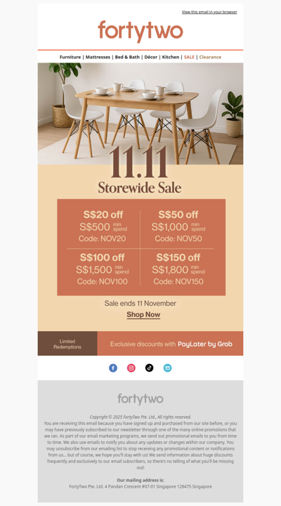 🛍️ Your 11.11 discount codes are waiting...