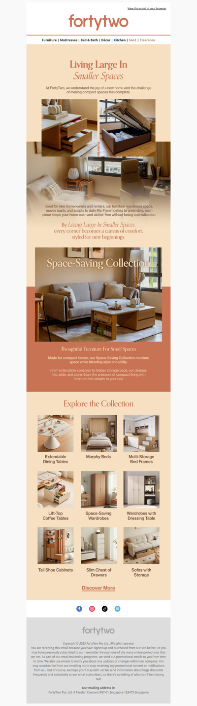 📐 Space-saving furniture for smaller homes