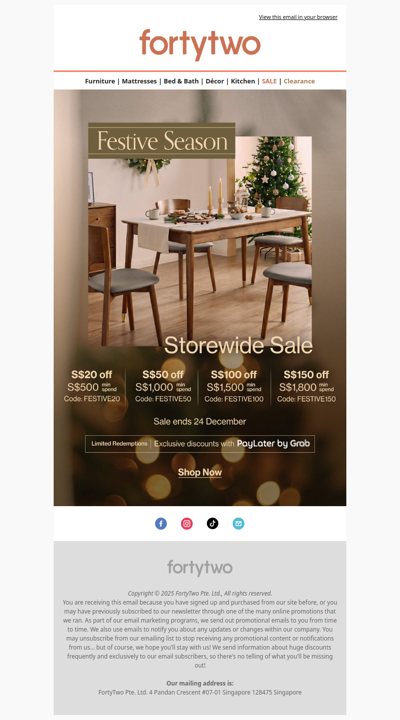 ❄️ ICYMI: Festive Season Sale