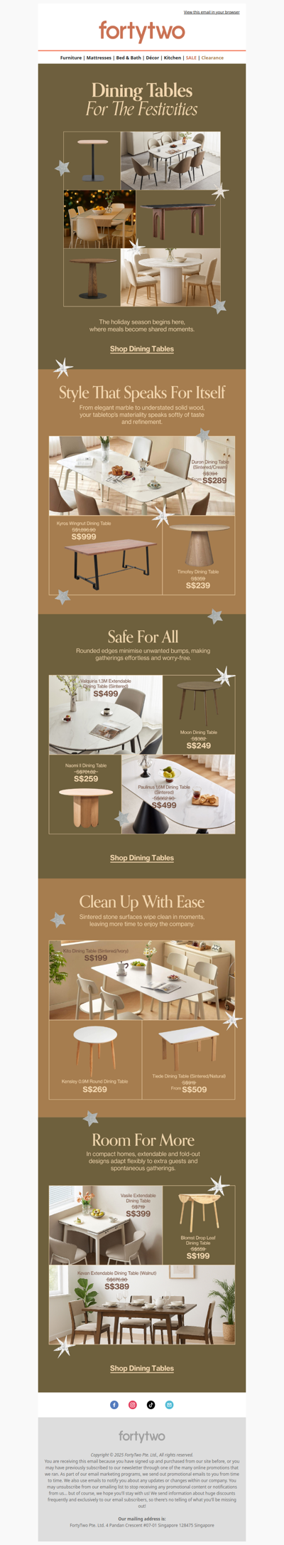 🥂 Welcome the holidays with new dining tables