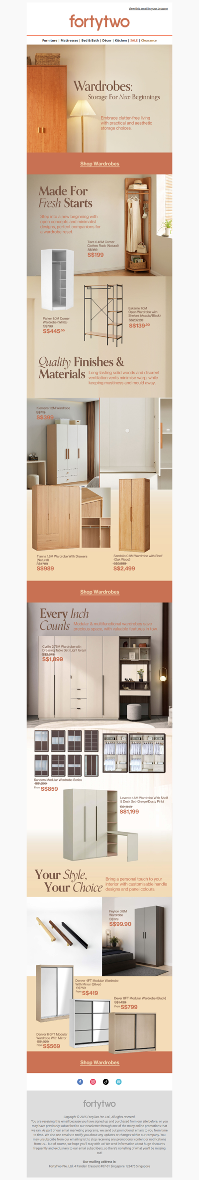 🏠 Embrace clutter-free living with wardrobes