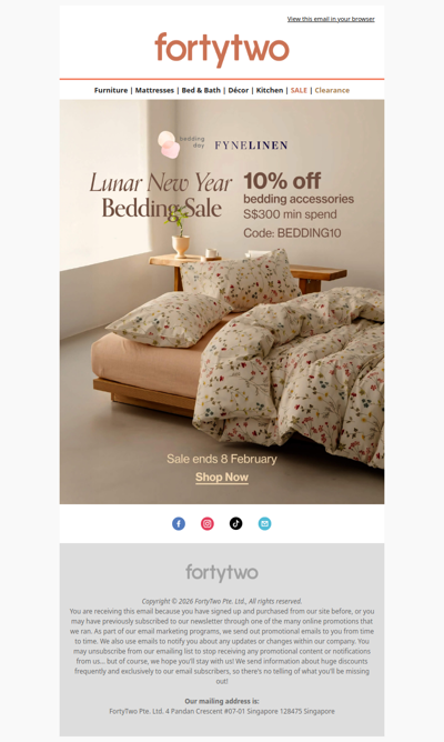 💤 ICYMI: 10% off Lunar New Year bedding