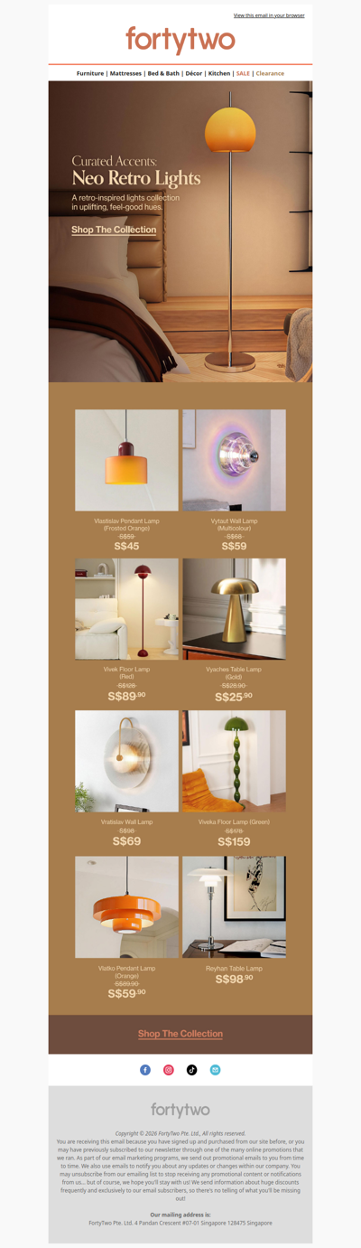💡 Neo Retro lights in feel-good colours