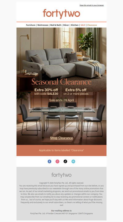 Seasonal Clearance ends today  ⏰