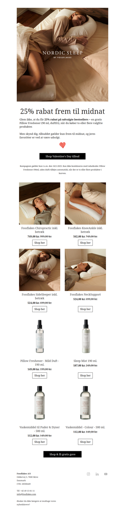 Sidste chance⎥Få en gratis Pillow Freshener og 25% rabat ✨