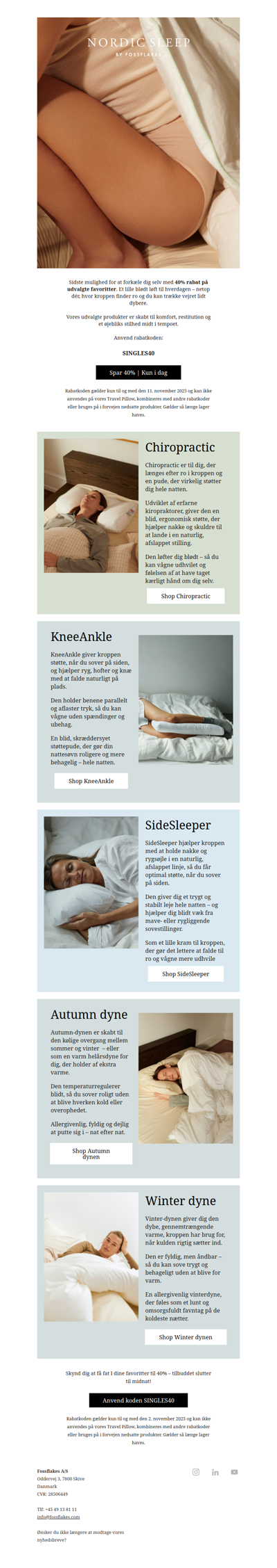 Sidste chance 💝 40% rabat slutter til midnat