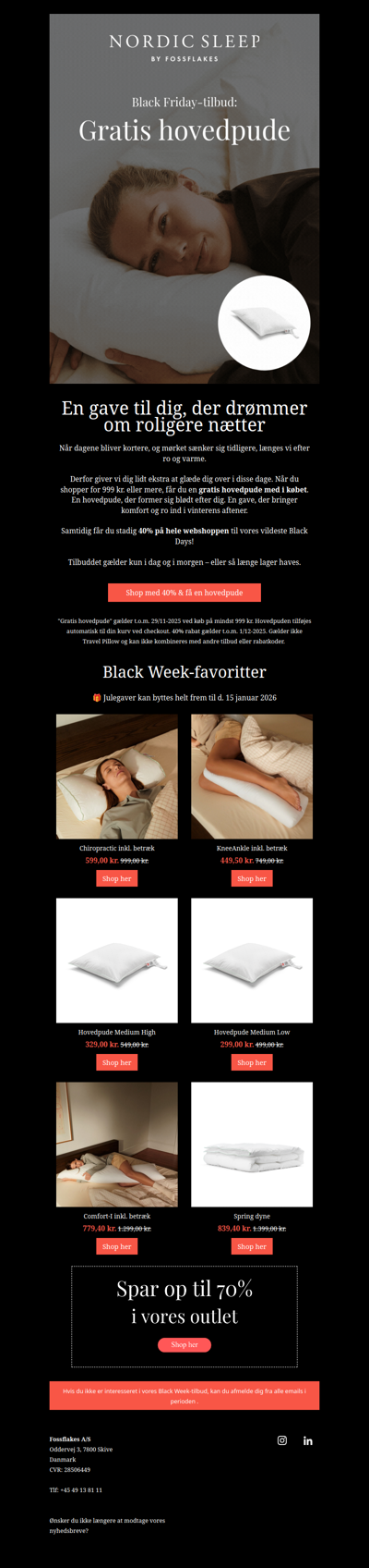 Black Friday 🖤  Få en gratis hovedpude med dit køb!