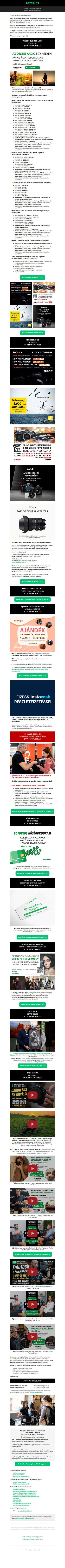 📷💚 Black November: Sony, Canon, Nikon, Lumix, Sigma – Egy helyen az összes akciós ajánlat!