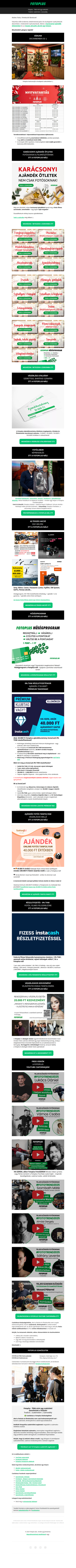 📷🎥 Így lesznek a Fotoplus fotós-videós szaküzleteink nyitva  - az ünnepek előtt és között!