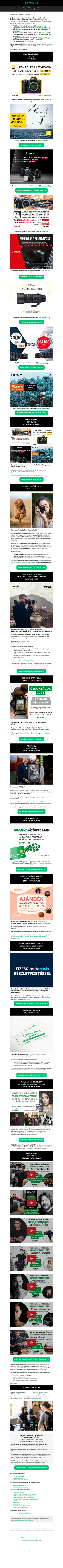 📷🎥 HAMAROSAN LEJÁRÓ AKCIÓK! - Januárban véget ér például a Canon, Nikon, Panasonic Lumix, Sony akció is!!