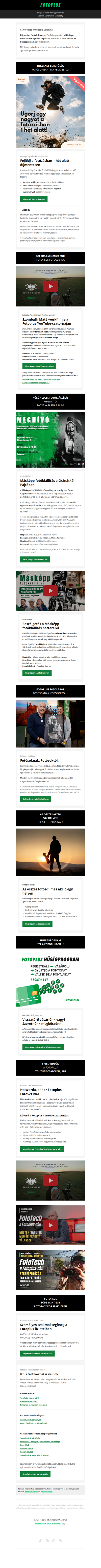 📷 🎥 Díjmentes fotós kihívás, premier és hamarosan lejáró akciók