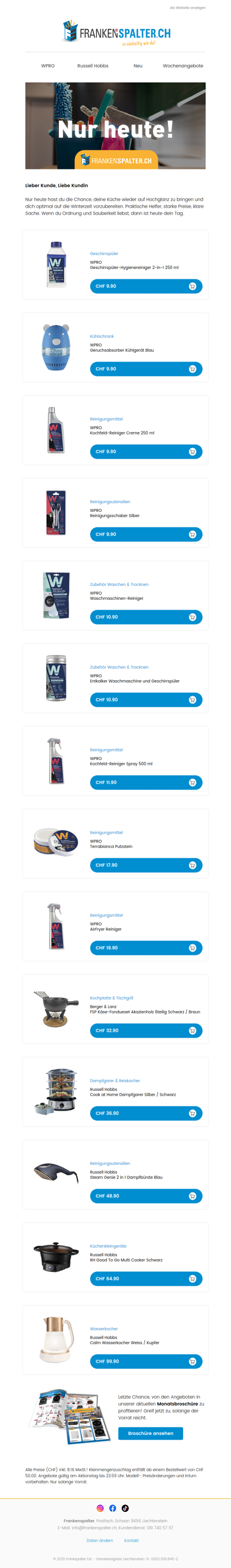 Nur heute: Bring deine Küche auf Hochglanz