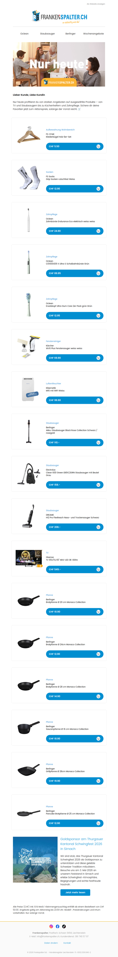 Nur heute: Top-Deals auf Technik, Haushalt & mehr.