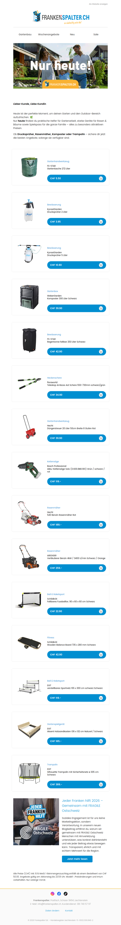 Nur heute: Garten-Deals & Outdoor-Spass zu Top-Preisen!