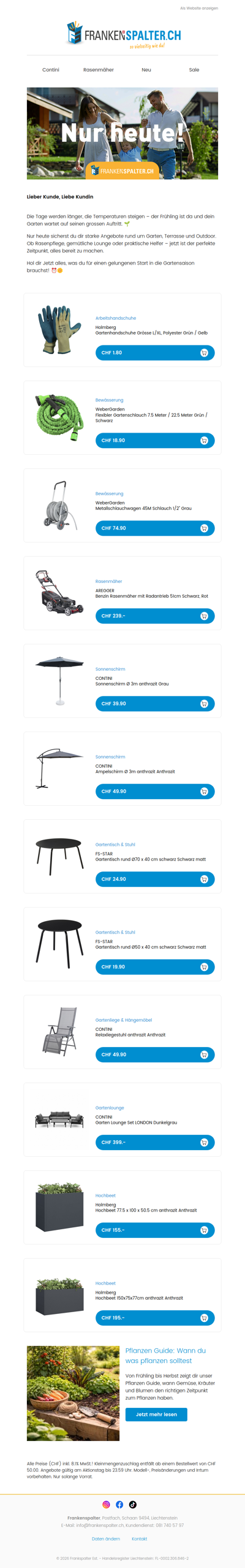 Nur heute: Starte jetzt in deine Gartensaison 🌿