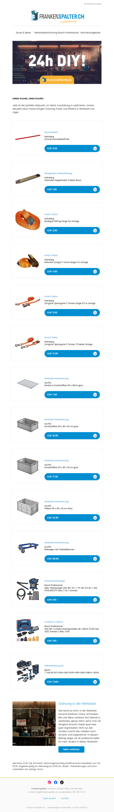24h DIY: Werkstatt & Lager perfekt ausgestattet – unsere Must-haves der Woche 🛠️