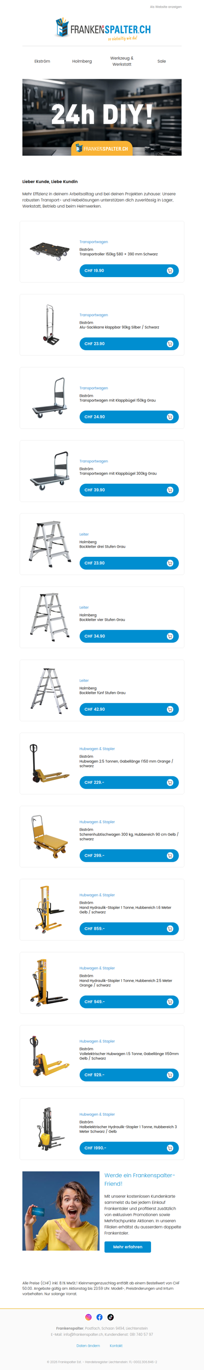 24h DIY: Effizient arbeiten mit unseren Transport- & Hebelösungen