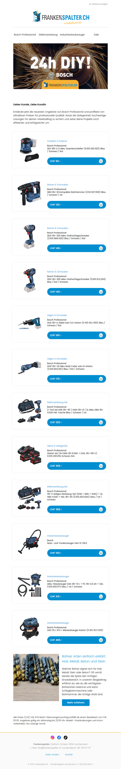24h DIY: Entdecke jetzt attraktive Angebote von Bosch Professional!
