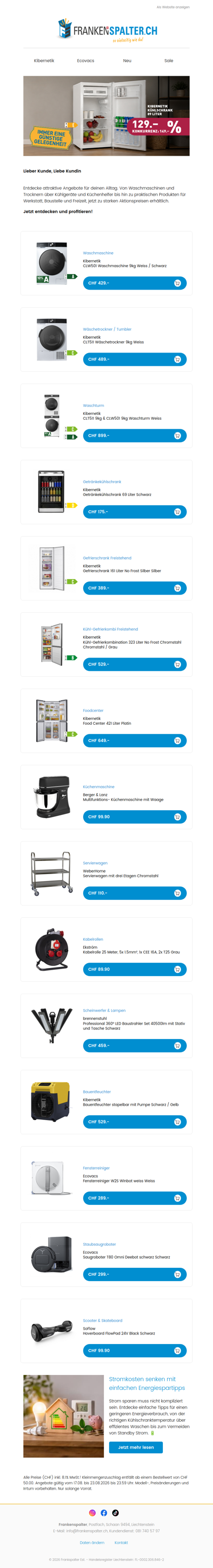 Wochenaktion KW 36, Top Angebote für Haushalt, Werkstatt & Freizeit