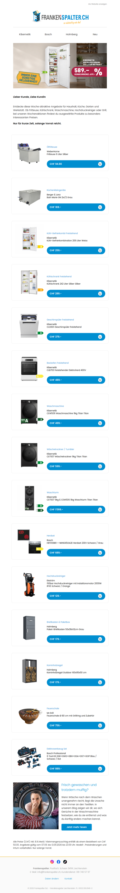 Wochenaktion KW 37, Top Angebote für Haushalt, Garten & Werkstatt 🔥