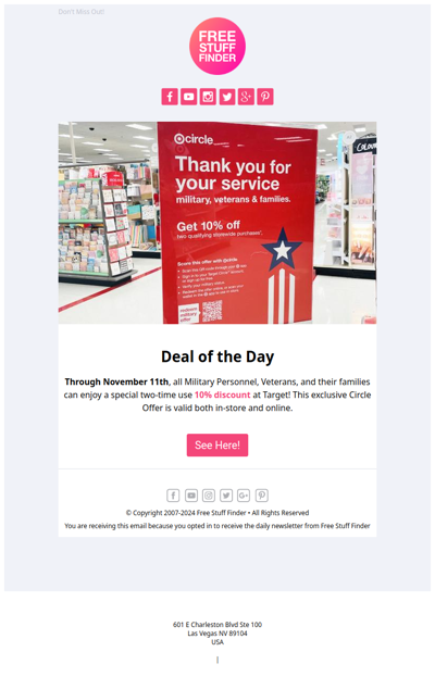 🎯 10% Off Military & Veterans Discount at Target!