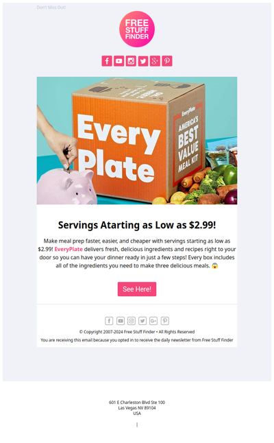 👀 Act Fast!! 50% Off Your First EveryPlate Box!