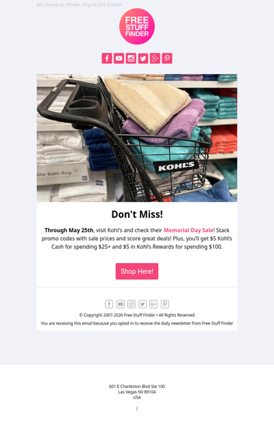 📣 Kohl’s Memorial Day Sale