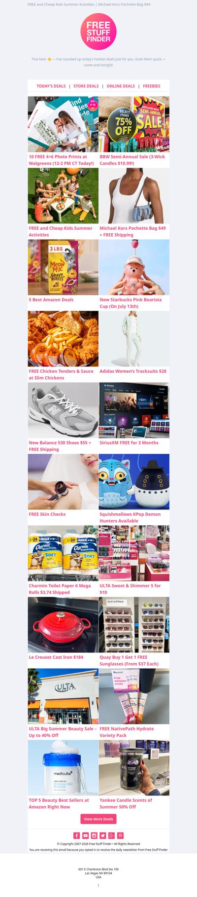 🏃 RUN! 10 FREE 4×6 Photo Prints 💗 Bath & Body Works Semi-Annual Sale