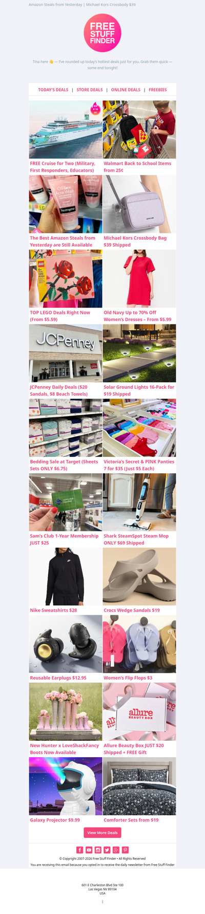🚢 FREE Cruise for Two 🖊️ Back to School Items from 25¢
